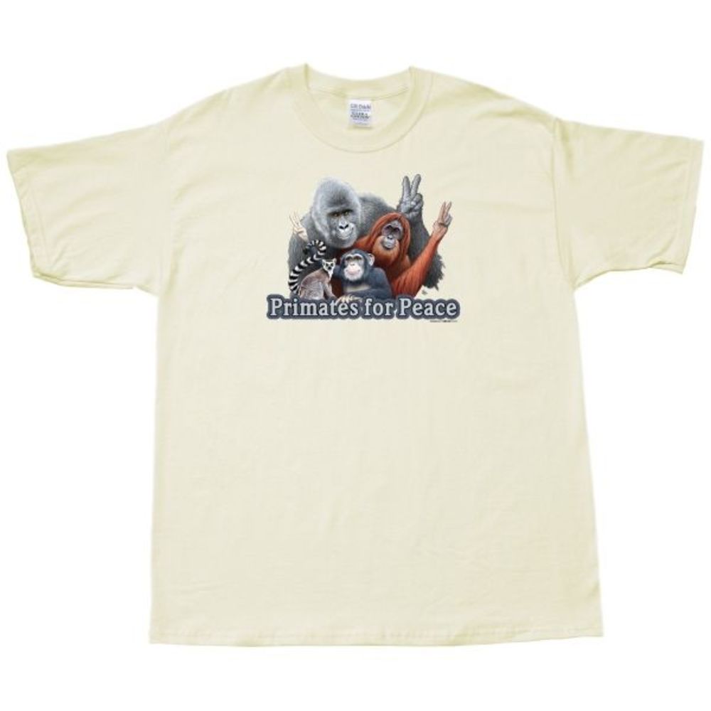 Primates for Peace Shirt Peace Sign NWT